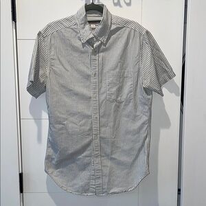 Merona Men’s White and Light Blue Button Down Shirt